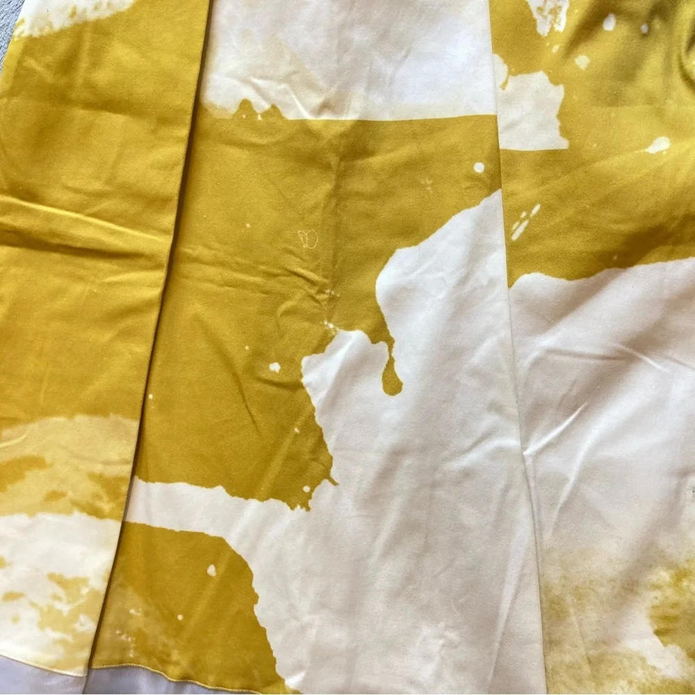 Anthropologie Ellender Painterly Skirt in Yellow & White w/Organza Trim | NWOT - Picture 11 of 14